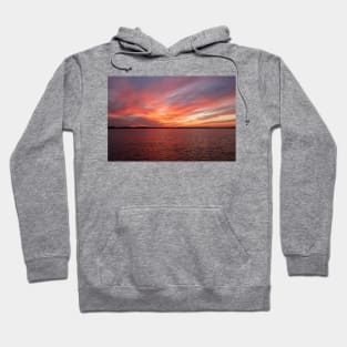 Sunset over the water Hoodie